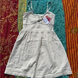 Roxy Sunrise Vibes Dress in Parchment, Size XS, NWT